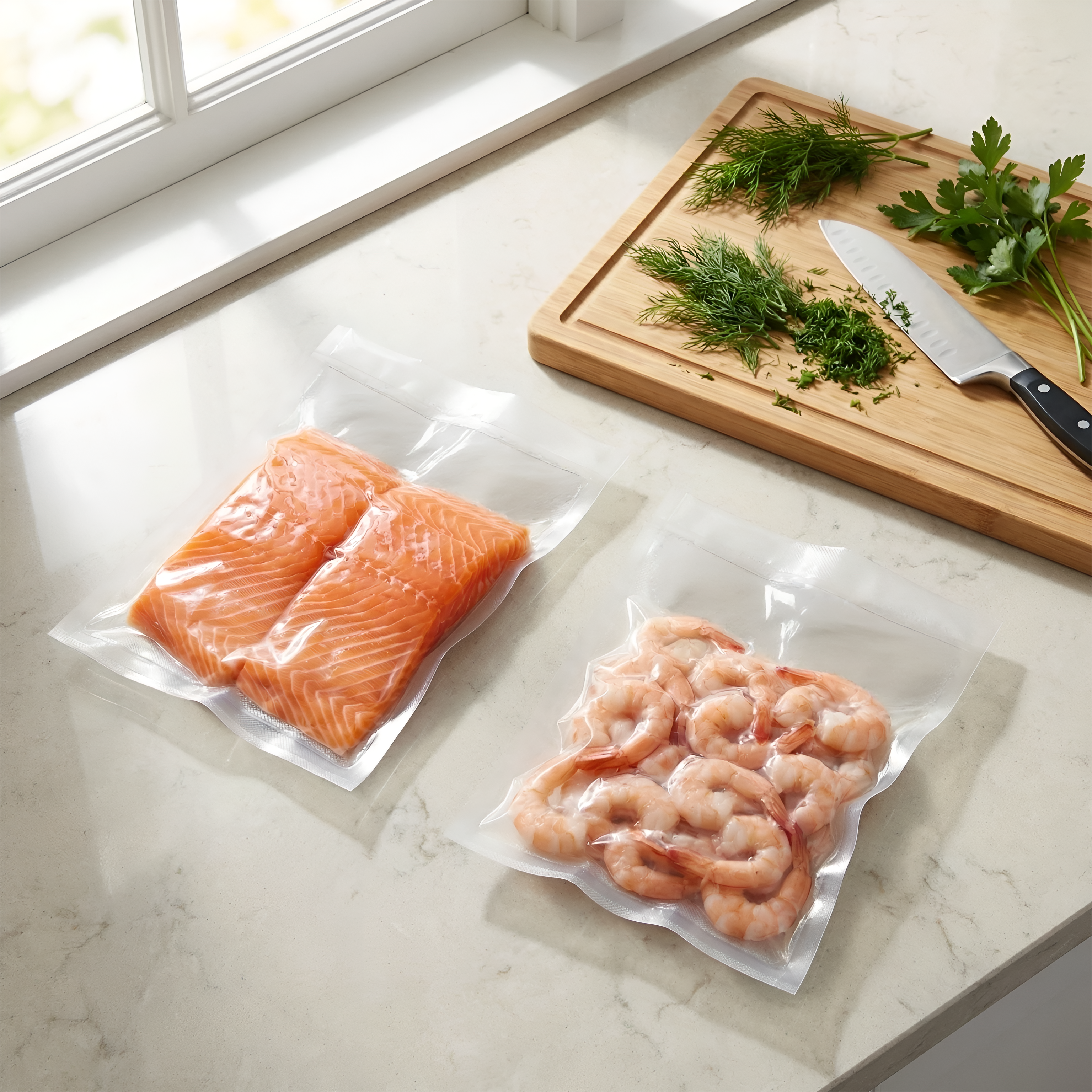 Chamber Vacuum Seal Bags for Seafood