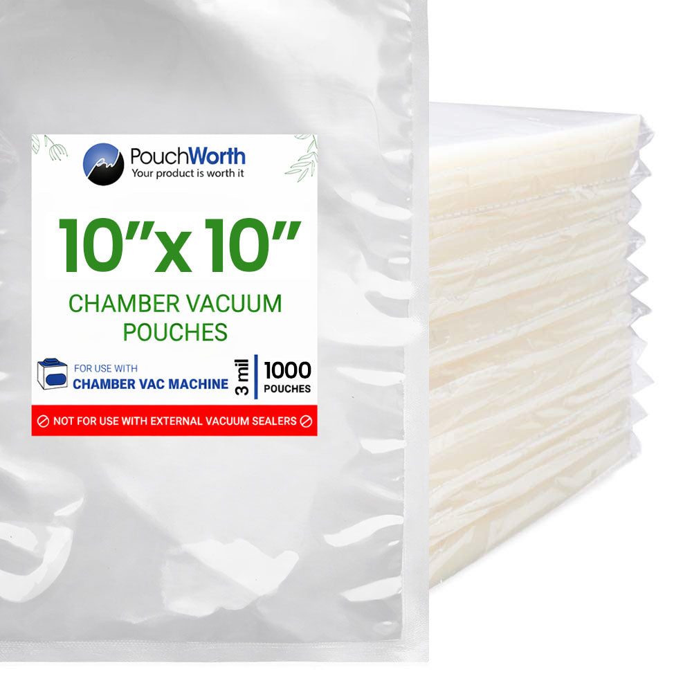 10 x 10 Chamber Vacuum Pouches (3 Mil)
