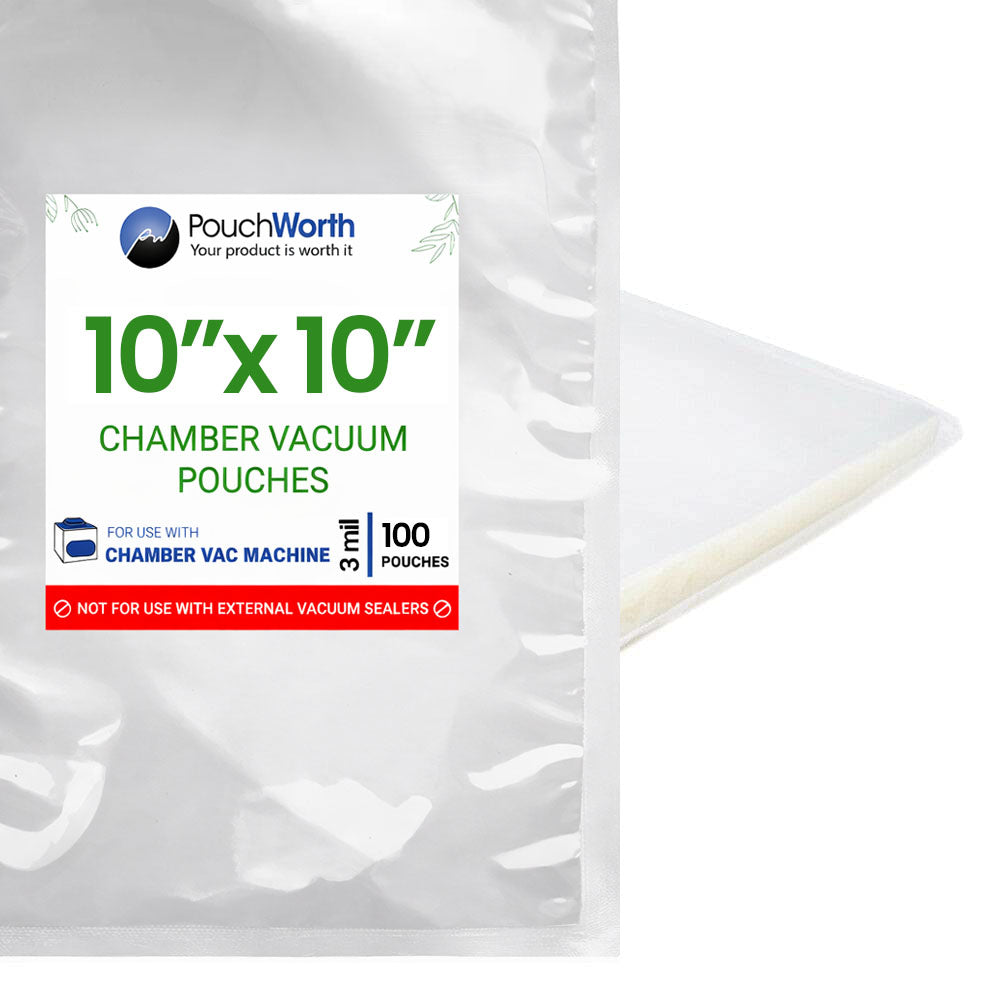 10 x 10 Chamber Vacuum Pouches (3 Mil)