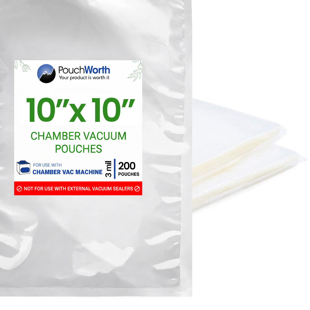 10 x 10 Chamber Vacuum Pouches (3 Mil)