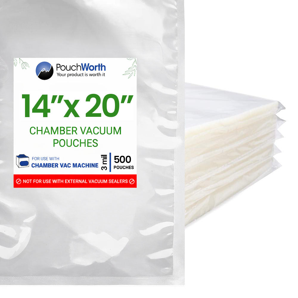 14 x 20 Chamber Vacuum Pouches (3 Mil)