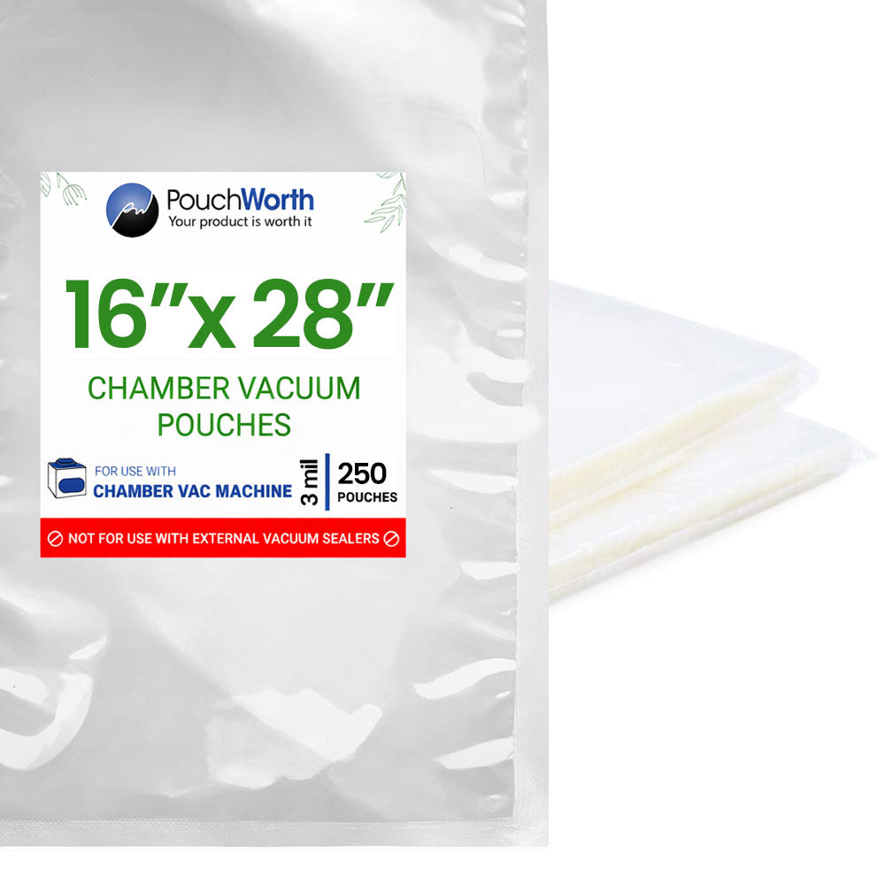 16 x 28 Chamber Vacuum Pouches (3 Mil)