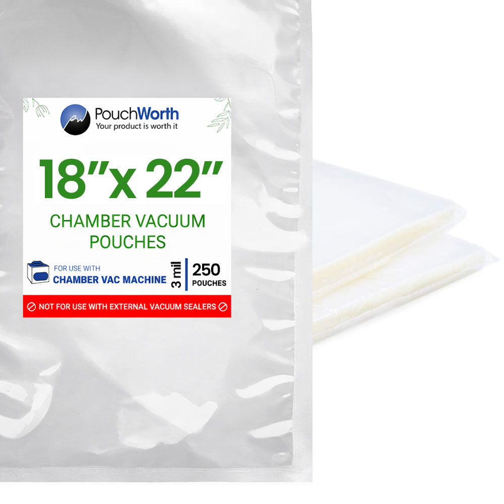18 x 22 Chamber Vacuum Pouches (3 Mil)