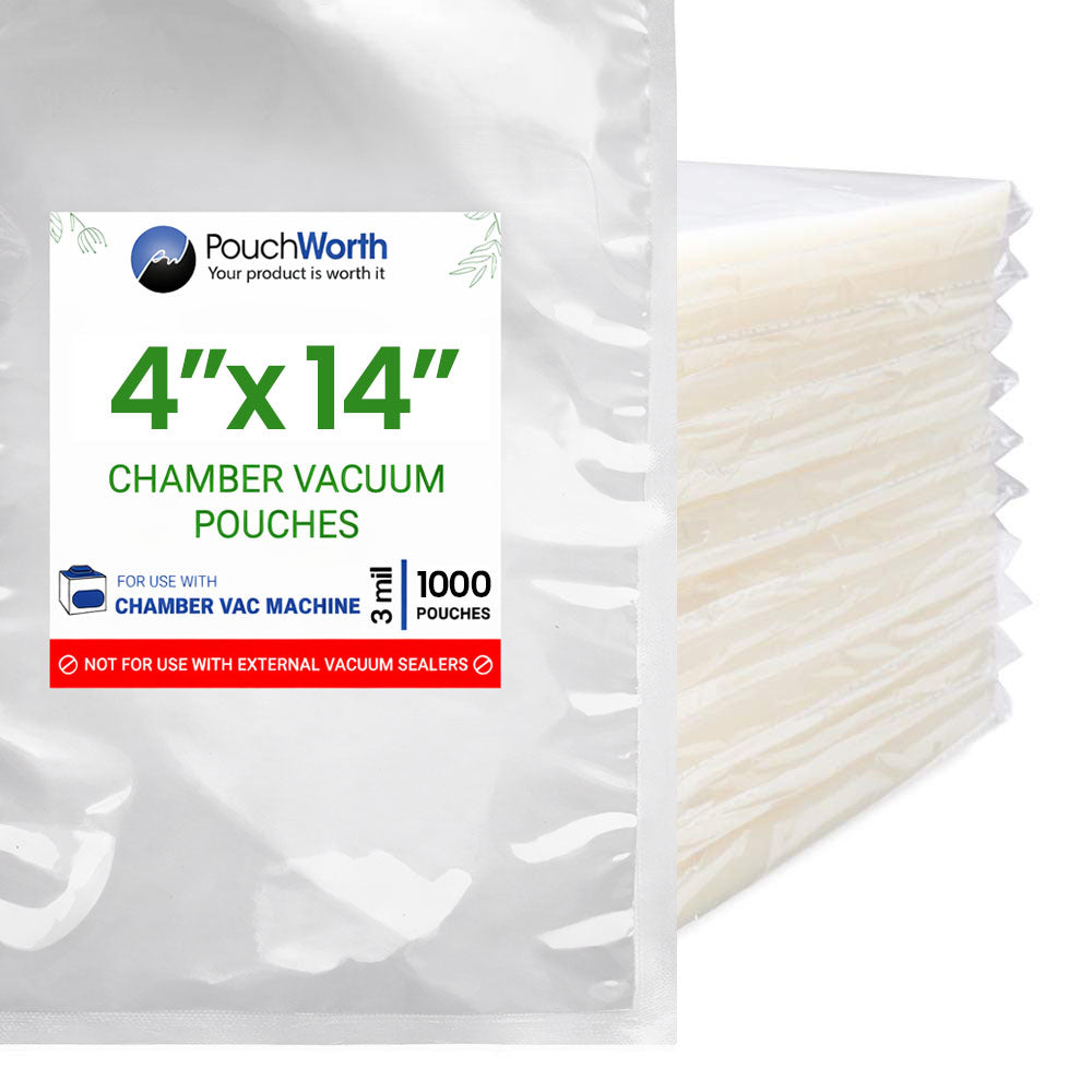 4 x 14 Chamber Vacuum Pouches (3 Mil)