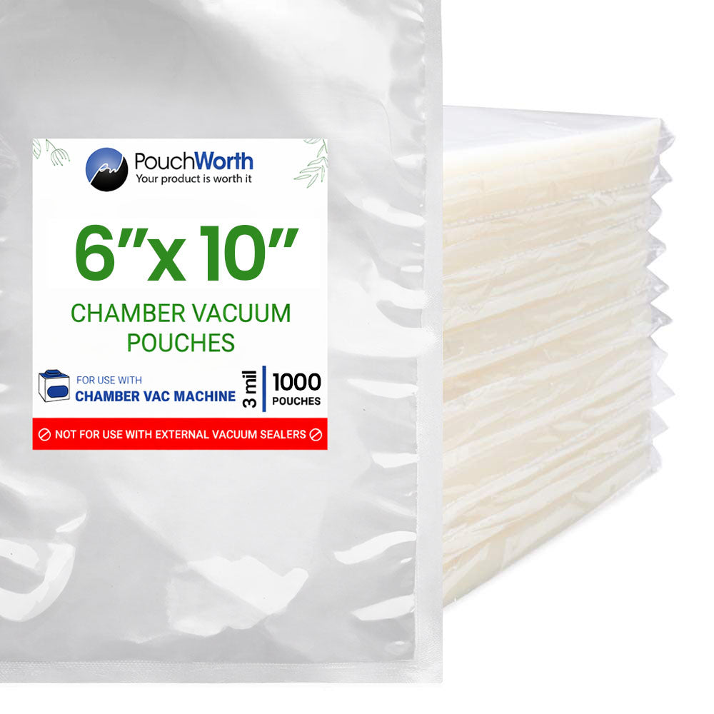 6 x 10 Chamber Vacuum Pouches (3 Mil)