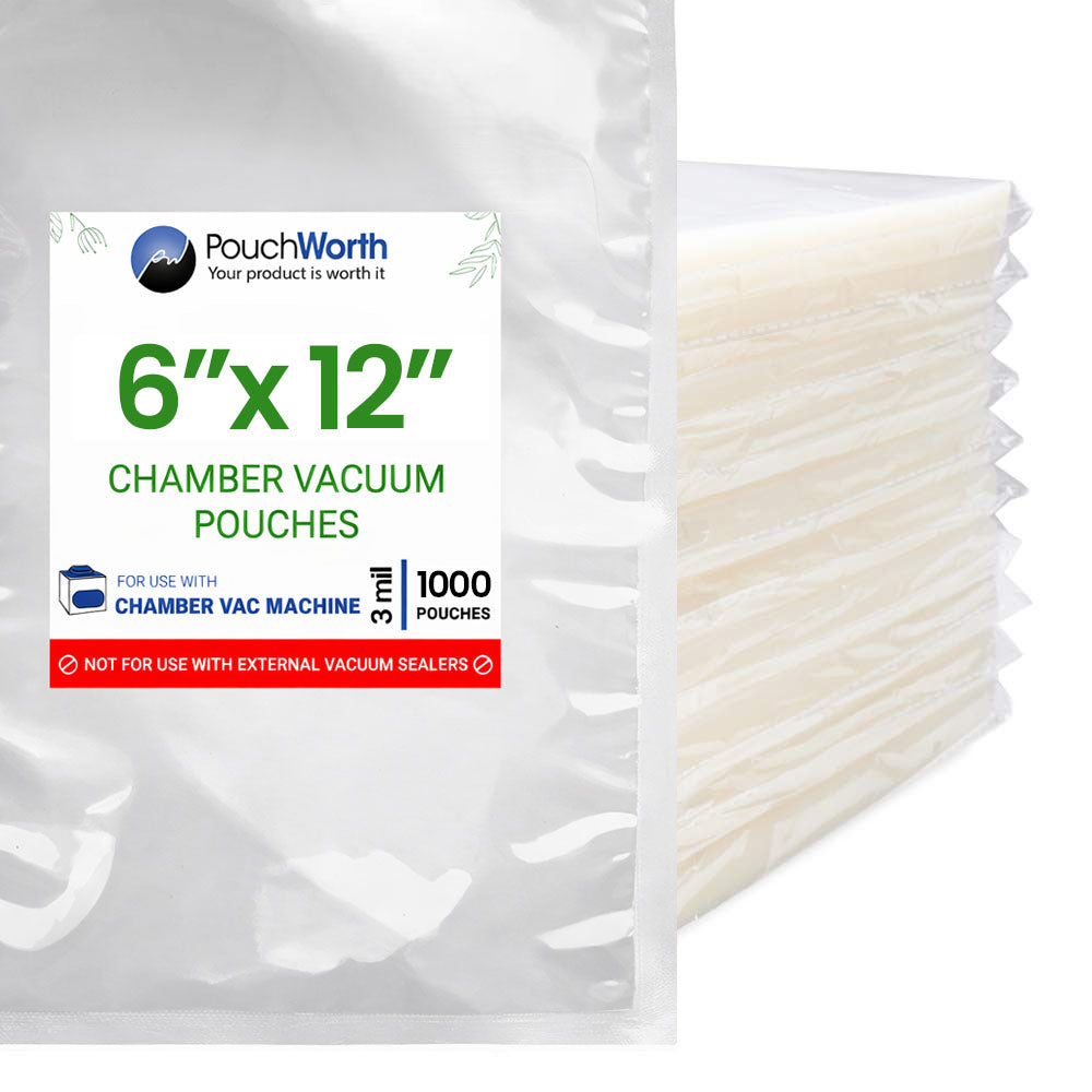 6 x 12 Chamber Vacuum Pouches (3 Mil)