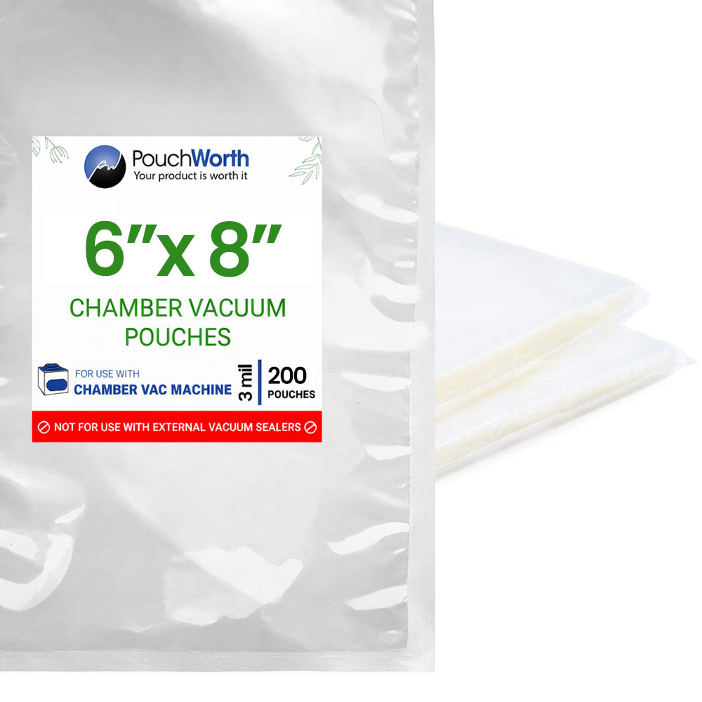 6 x 8 Chamber Vacuum Bags (3 Mil)