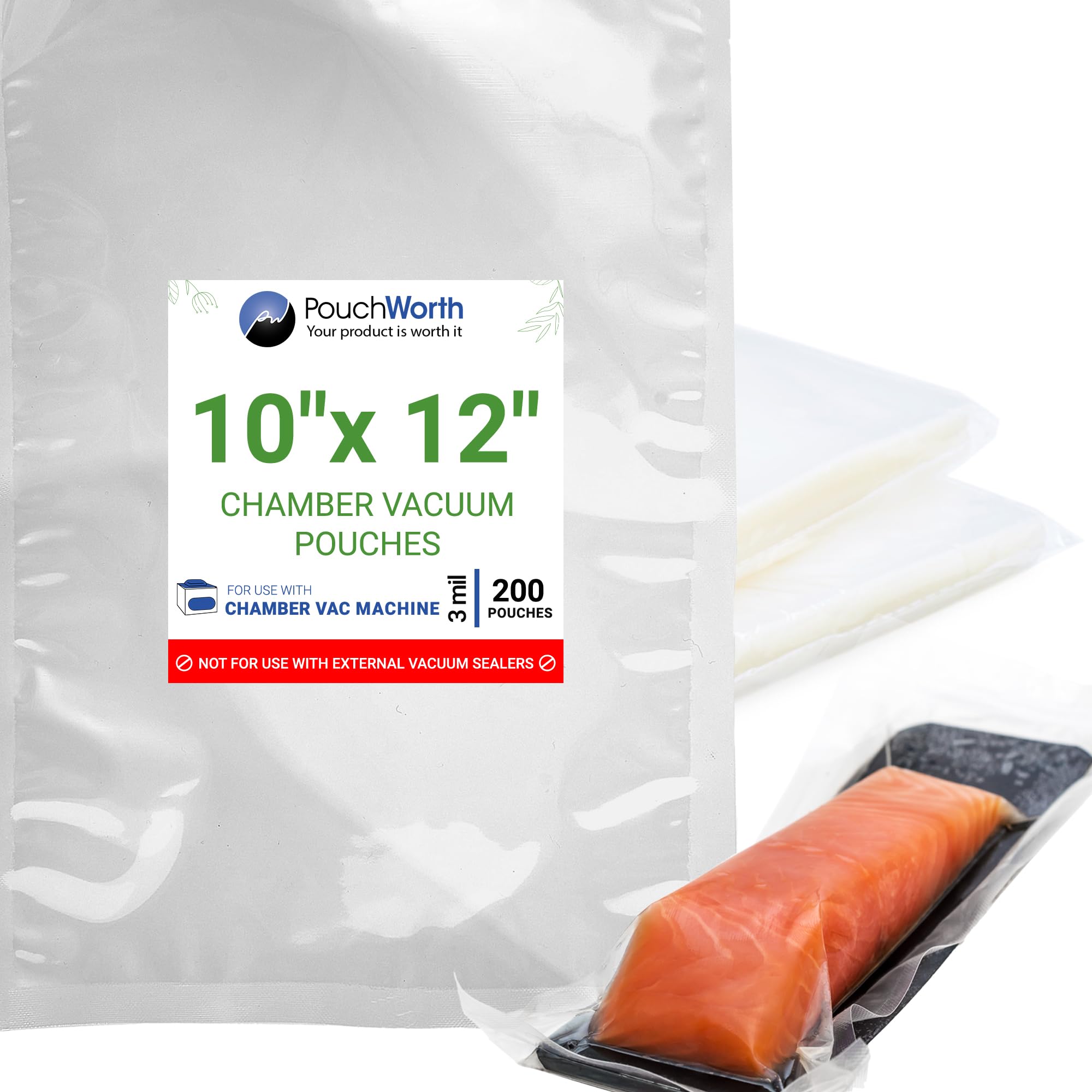 10 x 12 Chamber Vacuum Pouches (3 Mil)