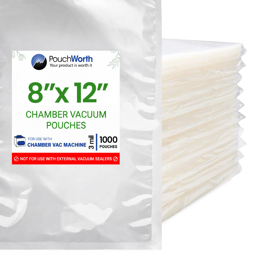 8 x 12 Chamber Vacuum Pouches (3 mil)