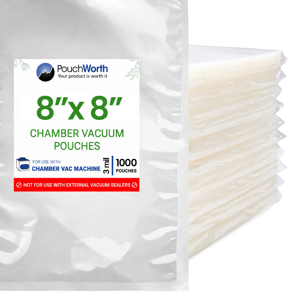 8 x 8 Chamber Vacuum Pouches (3 Mil)