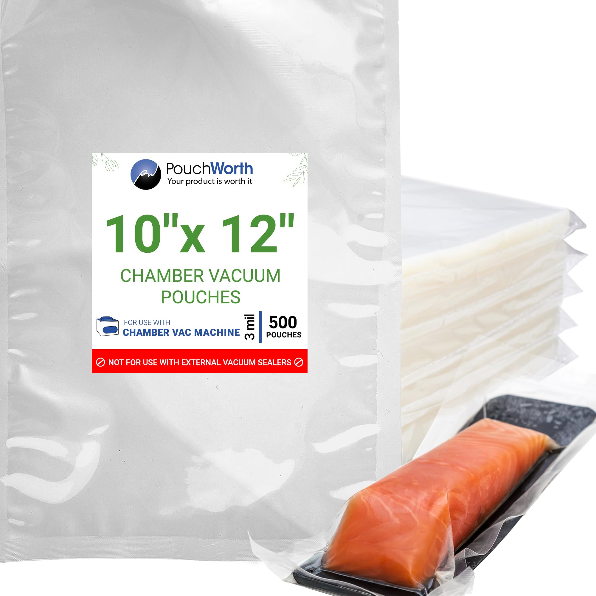 10 x 12 Chamber Vacuum Pouches (3 Mil)
