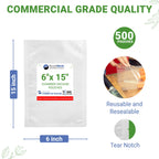 6 x 15 Chamber Vacuum Pouches (3 Mil)