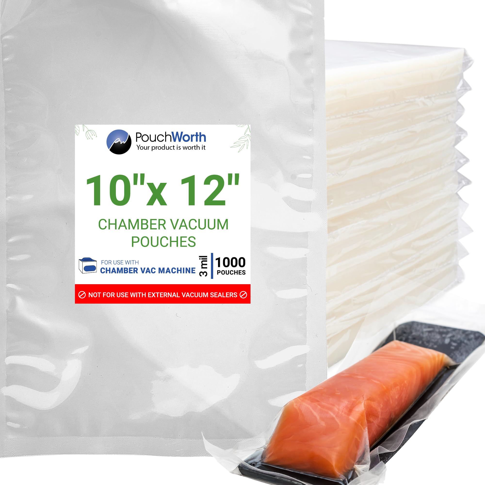 10 x 12 Chamber Vacuum Pouches (3 Mil)