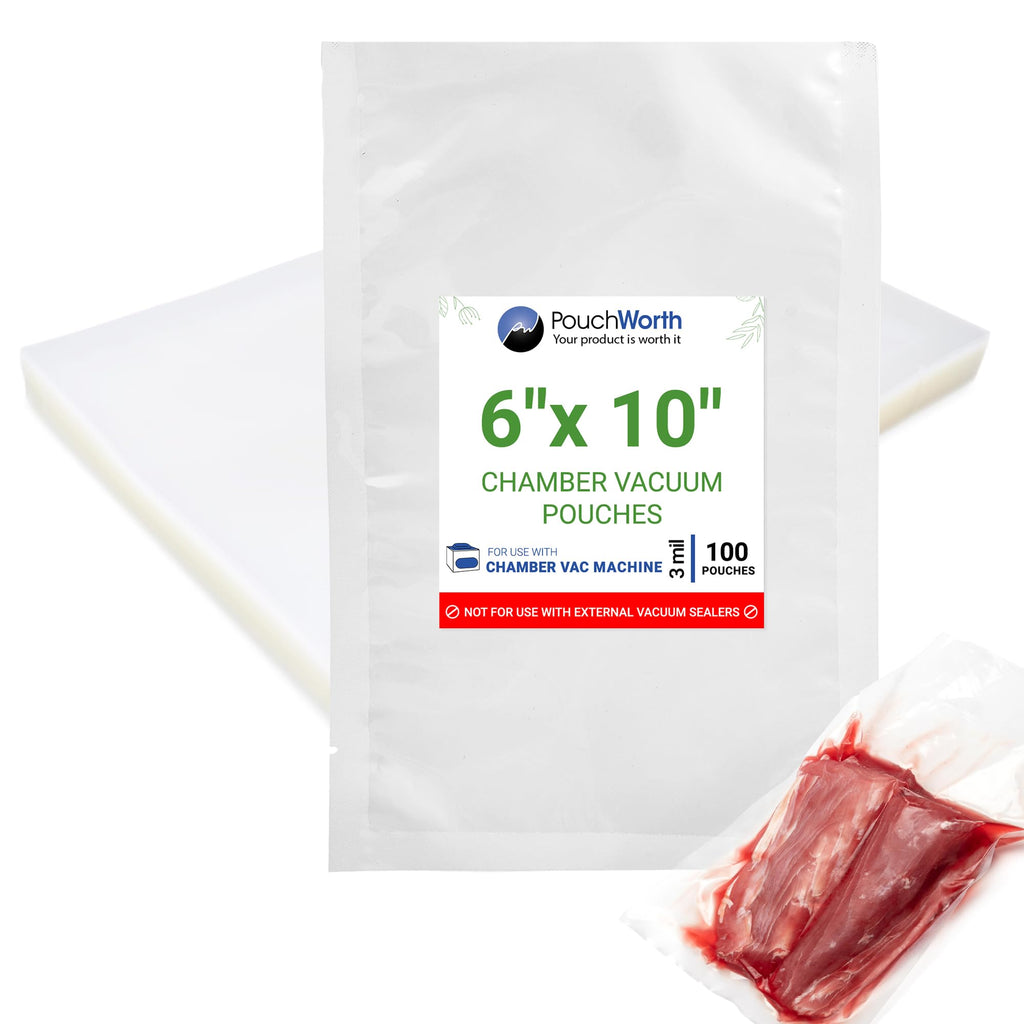 6 x 10 Chamber Vacuum Pouches (3 Mil)