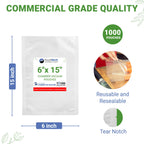 6 x 15 Chamber Vacuum Pouches (3 Mil)