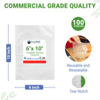 6 x 10 Chamber Vacuum Pouches (3 Mil)