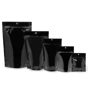 Black Mylar Bags Stand Up Food Pouch