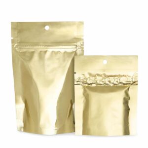 Gold Mylar Bags Stand Up Food Pouch