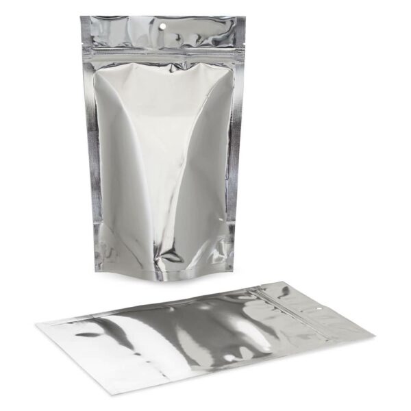 SilverDollar 6×9.5×3.5 – 100 Pack Stand Up Food Pouch Mylar Bags