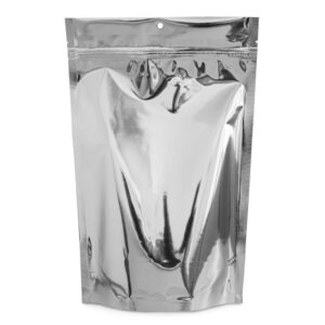 SilverDollar 7.5×11.5×3.5 – 100 Pack Stand Up Food Pouch Mylar Bags