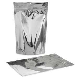 SilverDollar 7.5×11.5×3.5 – 100 Pack Stand Up Food Pouch Mylar Bags