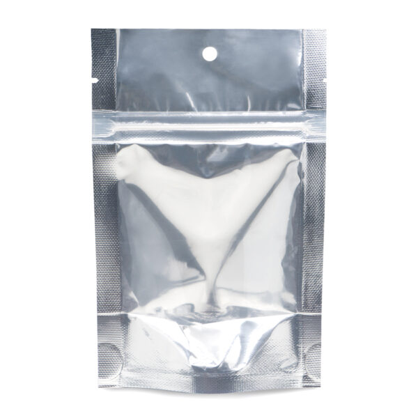 NYSM Clear/Silver 4×6×2.5 – 100 Pack Clear Silver Stand Up Pouch Food bags