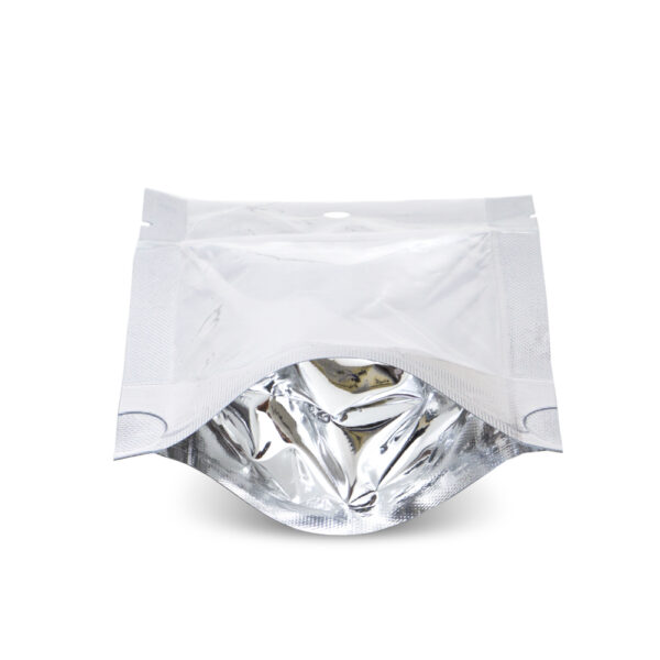 NYSM Clear/Silver 4×6×2.5 – 100 Pack Clear Silver Stand Up Pouch Food bags